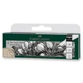 Popisovač Faber-Castell Pitt Artist Pen, 4 kusy, čierny a biely