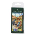 Popisovač Faber-Castell Pitt Artist Pen Brush 6 ks, hrot B, letné odtiene