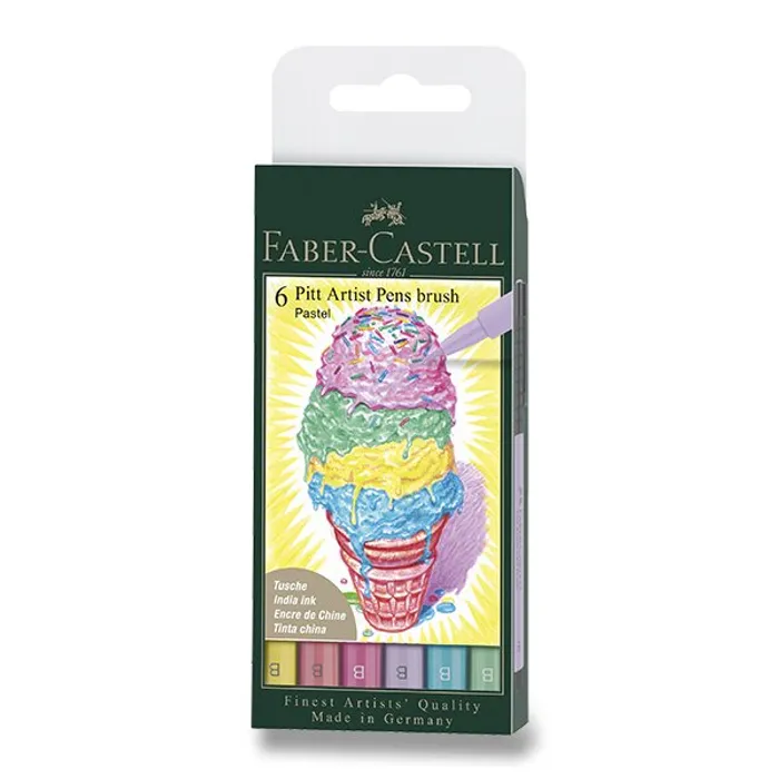Hlavný obrázok produktu Popisovač Pitt Artist Pen Pastel, 6ks  Faber Castell 167163