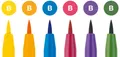 Popisovač Faber-Castell 167103 Pitt Artist Pen Brush 6 ks, základné farby