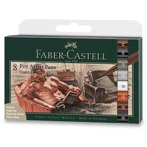 Popisovač Faber-Castell Pitt Artist Pen Brush Classic sada 8 ks, rôzne hroty