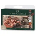 Popisovač Faber-Castell Pitt Artist Pen Brush Classic sada 8 ks, rôzne hroty
