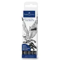 Popisovač Faber-Castell Pitt Artist Pen Comic čierne, 4 ks