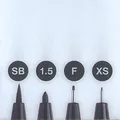 Ďalší obrázok produktu Popisovač Faber-Castell Pitt Artist Pen Comic čierne, 4 ks