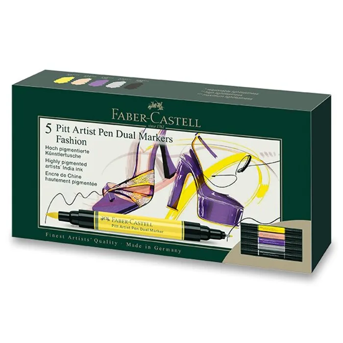 Hlavný obrázok produktu Popisovač Faber-Castell Pitt Artist Pen Dual Marker Fashion sada 5 ks