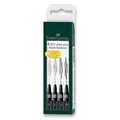 Ďalší obrázok produktu Popisovač Faber-Castell Pitt Artist Pen sada 4 ks, XS, S, F, M, čierne