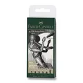 Popisovač Faber-Castell Pitt Artist Pen sada 6 ks, rôzne hroty, čierny