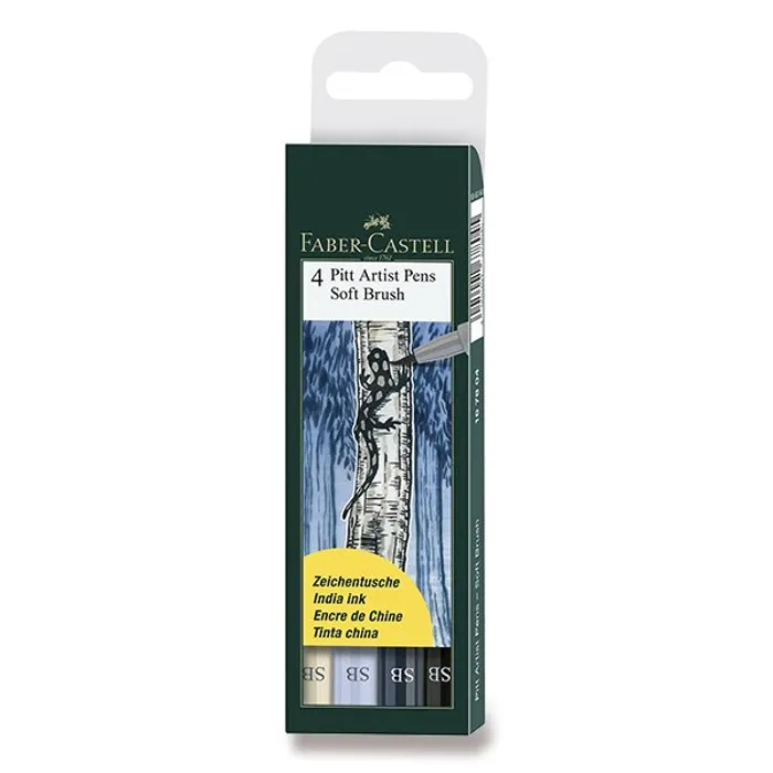 Hlavný obrázok produktu Popisovač Faber-Castell Pitt Artist Pen Soft Brush - 4 kusy
