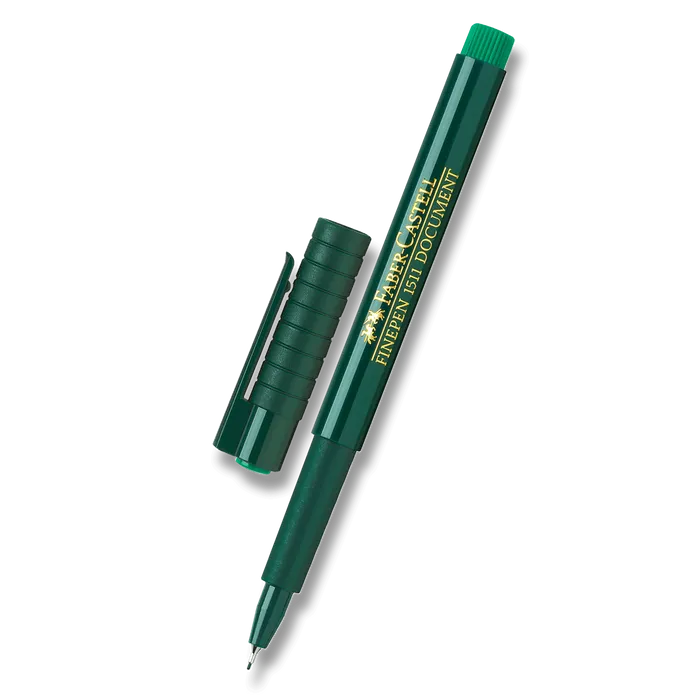 Hlavný obrázok produktu Popisovač Finepen 1511, zelená Faber Castell 151163