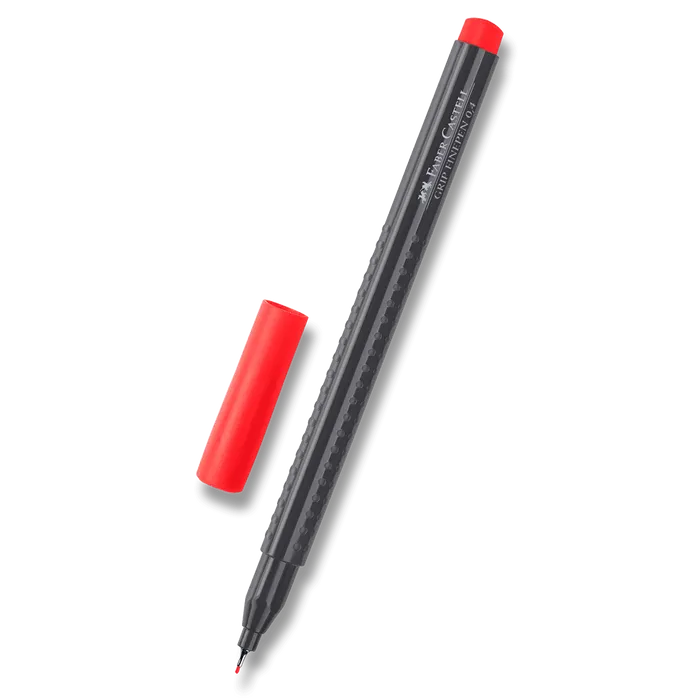 Hlavný obrázok produktu Popisovač Grip 0.4mm, červěná Faber Castell (151621)