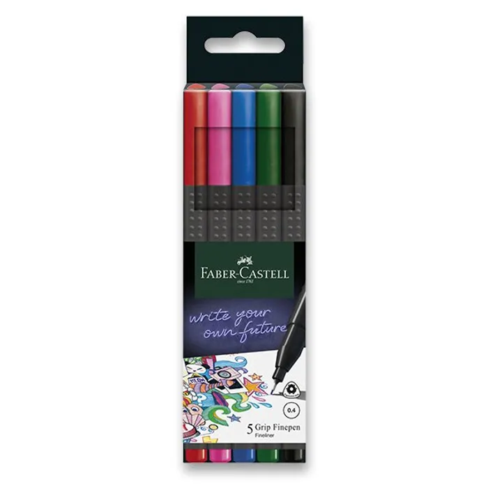 Hlavný obrázok produktu Popisovač Grip Finepen , 0.4 mm, plastové pouzd Faber-Castell 151604