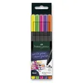 Popisovač Grip Finepen Neon, 0.4 mm, plastové púzdro 5 k Faber-Castell 151603