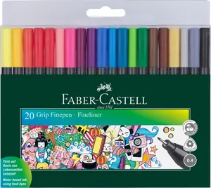 Popisovač Grip Sada 0.4mm, 20ks Faber Castell 151620