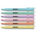 Popisovač Kores Style Brush Marker Pastel, 6 farieb