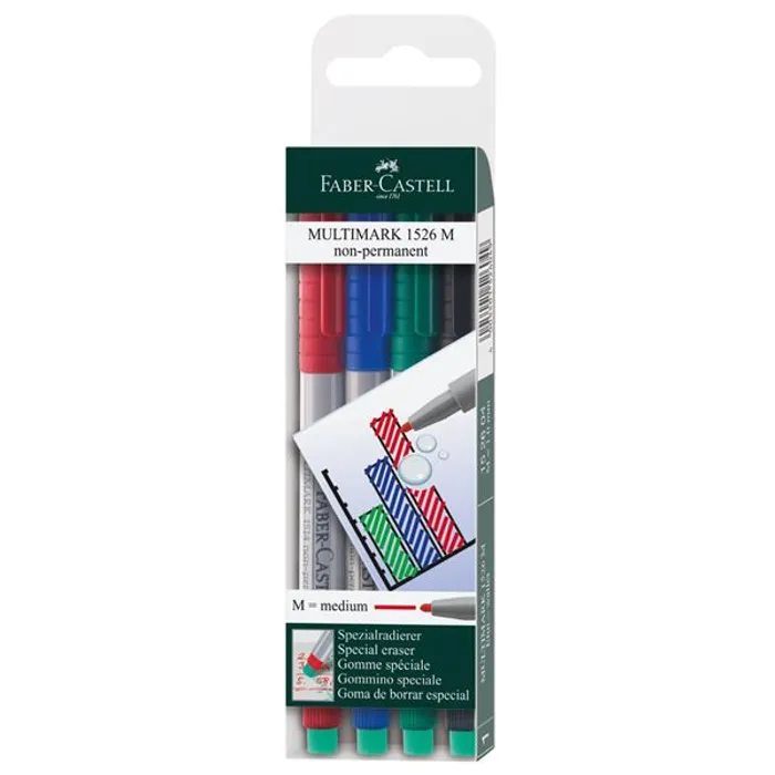 Hlavný obrázok produktu Popisovač Multimark non-permanent M 4ks Faber Castell 152604