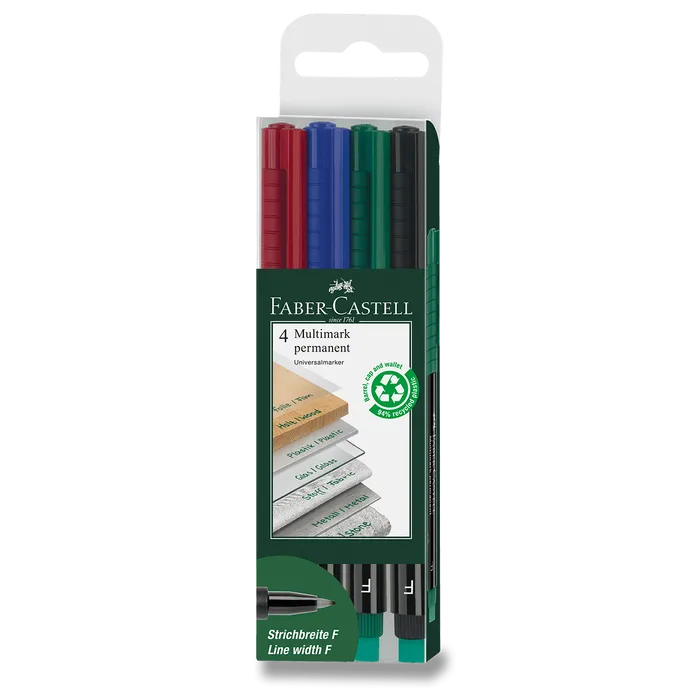 Hlavný obrázok produktu Popisovač Multimark permanent F 4ks Faber Castell 151304
