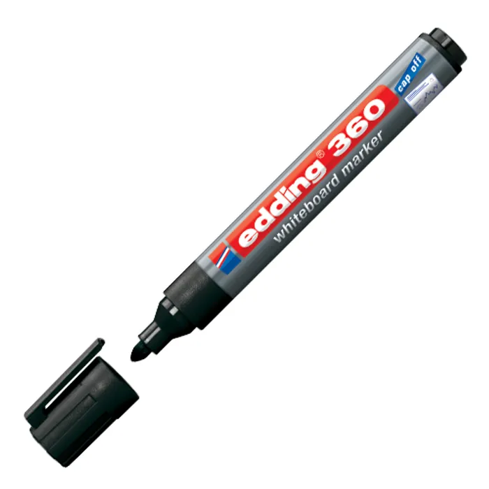 Hlavný obrázok produktu Popisovač na bílou tabuli a flipchart "360", černá, 1,5-3mm, kuželový hrot, EDDING