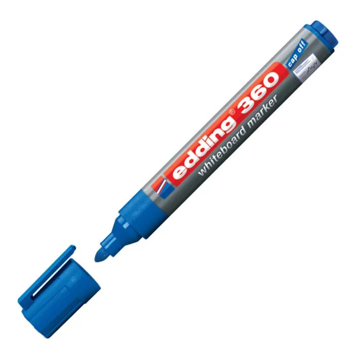 Hlavný obrázok produktu Popisovač na bílou tabuli a flipchart "360", modrá, 1,5-3mm, kuželový hrot, EDDING