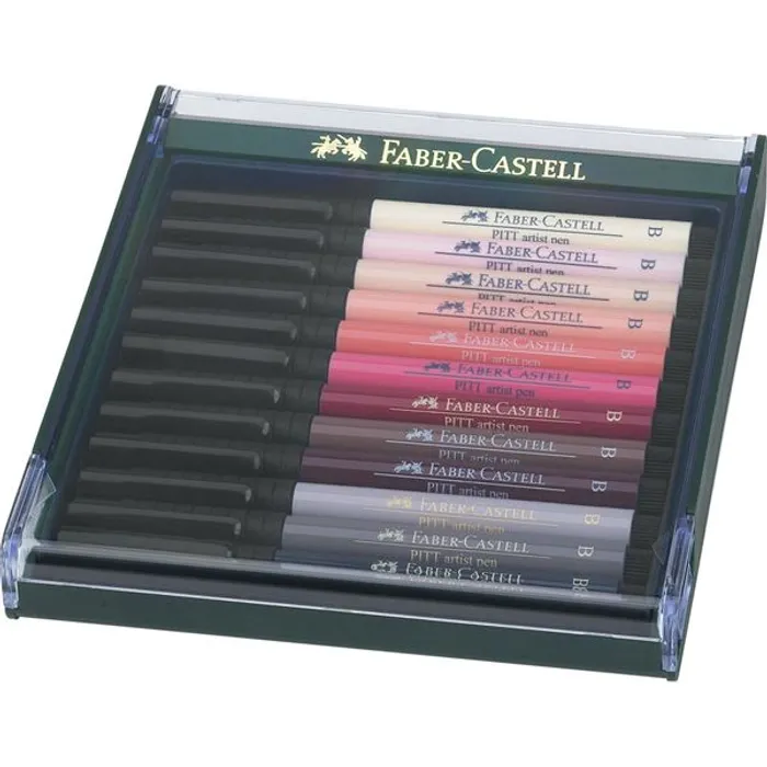 Hlavný obrázok produktu Popisovač Pitt Artist Pen Brush 12ks, tělové barvy  Faber Castell 267424