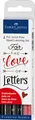 Popisovač Faber-Castell 267115 Pitt Artist Pen Hand Lettering 4 kusy