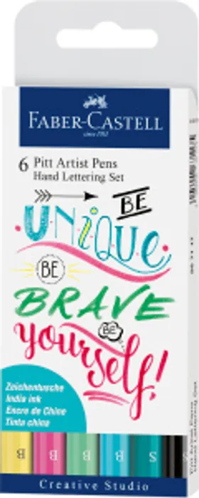 Hlavný obrázok produktu Popisovač Pitt Artist Pen Handlettering I, 6ks  Faber Castell 267116
