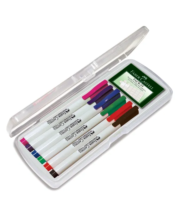 Hlavný obrázok produktu Popisovač Whiteboard Marker Slim plast.box 6ks, standardní barvy Faber Castell (156077)