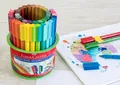 Popisovače Connector stolný košík 33ks Faber Castell 155545