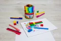 Popisovače Connector stolný košík 33ks Faber Castell 155545