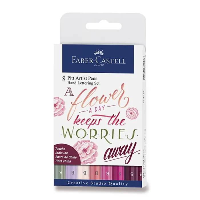 Hlavný obrázok produktu Popisovače Faber-Castell 267124 Pitt Artist Pen Hand Lettering 8 kusů