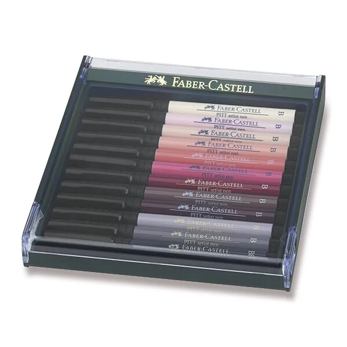 Hlavný obrázok produktu Popisovače Faber-Castell 267424 Pitt Artist Pen Brush 12 ks, tělové barvy