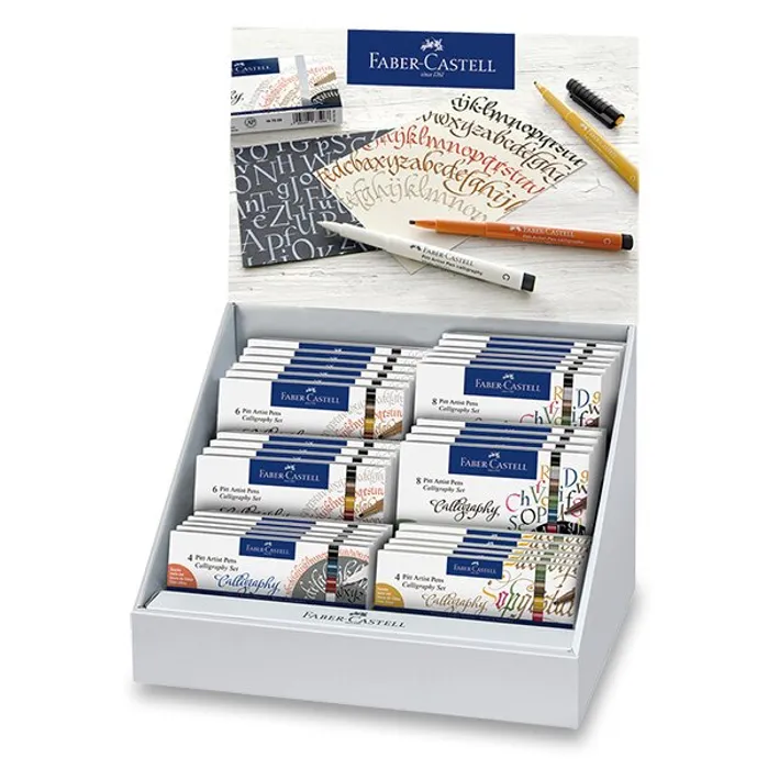 Hlavný obrázok produktu Popisovače Faber-Castell Pitt Artist Pen Calligraphy stojánek, 30 ks
