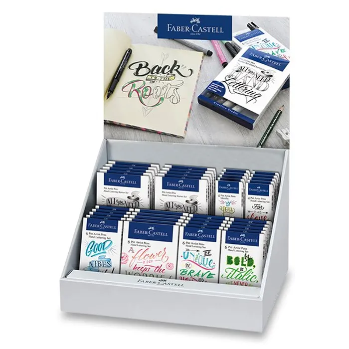 Hlavný obrázok produktu Popisovače Faber-Castell Pitt Artist Pen Hand Lettering stojánek, 40 ks