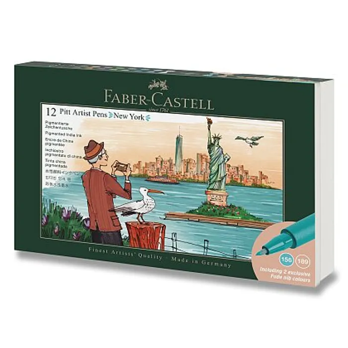 Hlavný obrázok produktu Popisovače Faber-Castell Pitt Artist Pen New York - 12 ks