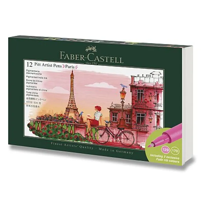 Hlavný obrázok produktu Popisovače Faber-Castell Pitt Artist Pen Paris - 12 ks