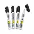 Keramické popisovače na sklenené tabule, čierne, s guľatou špičkou 2-3 mm, vhodné na bielu sklenú tabuľu, 4 ks