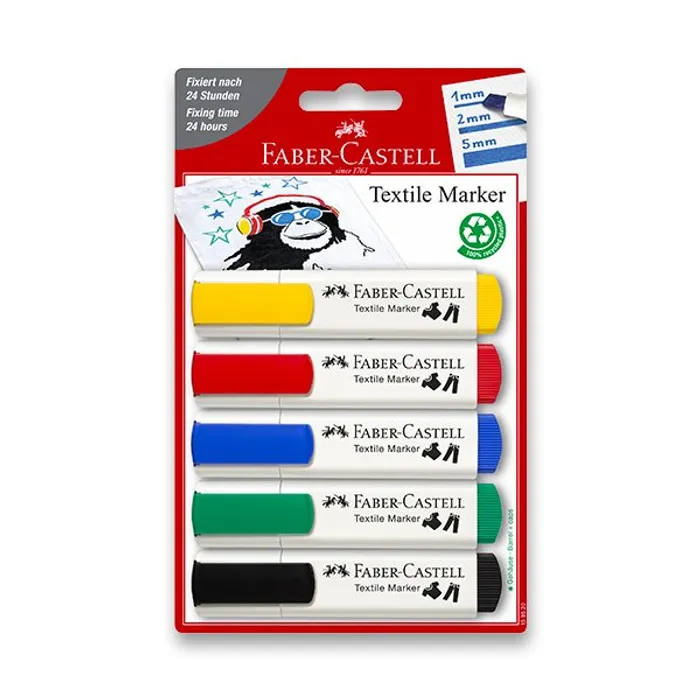Hlavný obrázok produktu Popisovače na textil Faber-Castell 159520 barev