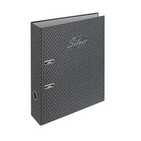 Zakladač A4 lamino páka 7cm SILVER šedá