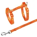 Ďalší obrázok produktu Postroj s vodítkom na mačku pošitý stužkou 22-36cm/10mm 1,2m