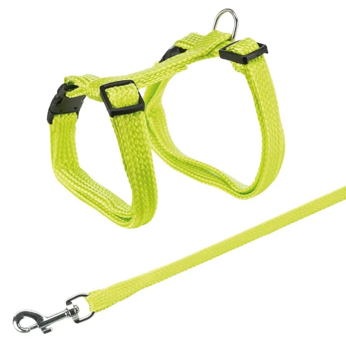 Hlavný obrázok produktu Postroj s vodítkem pro kočku jednobarevný 22-42cm/10mm 1,25m