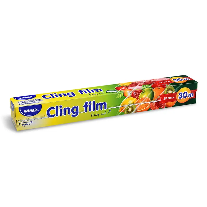 Hlavný obrázok produktu Potravinová fólie (PE) 9µm 29cm x 30m v boxu [1 ks]