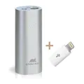 Power bank - prenosná batéria "VA1005", strieborná, vstup: lightning a microUSB, 5000mAh, RI