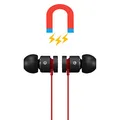 Powerton W2, bezdrôtové bluetooth slúchadlá, ovládanie hlasitosti, čierno-červená, športové, s magnetickým uchytením typ bluetooth