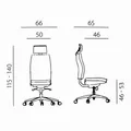 Powerton Kancelárske ergonomické kreslo Jana, Čierne