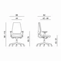 Powerton Kancelárske ergonomické kreslo Sima, Šedé