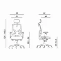 Powerton Kancelárske ergonomické kreslo Tina, Šedé