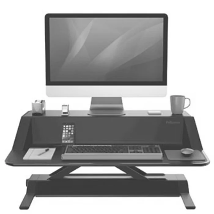 Hlavný obrázok produktu Pracovní stanice, Sit-Stand Lotus, černá, plast-kov, Fellowes