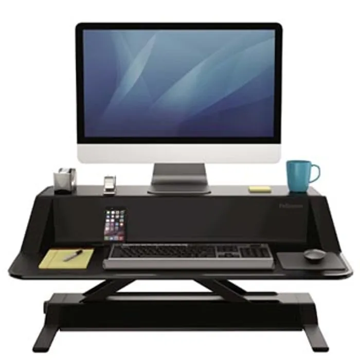 Hlavný obrázok produktu Pracovní stanice, Sit-Stand Lotus, černá, plast-kov, Fellowes