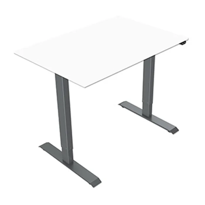 Hlavný obrázok produktu Pracovní stůl, elektricky nastavitelná výška, bílá deska, 75x159cm, hloubka 500 mm, 100V-