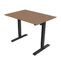 Pracovný stôl, elektricky nastaviteľná výška, buk, 75x140cm, rozsah 500 mm, čierny, 70 kg nosnosť, ergo
