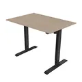 Ďalší obrázok produktu Pracovný stôl, elektricky nastaviteľná výška, javor, 75x159cm, rozsah 500 mm, čierny, 70 kg nosnosť, ergo